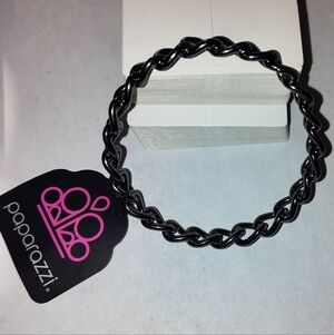 Paparazzi Black Twisted Chain Bracelet